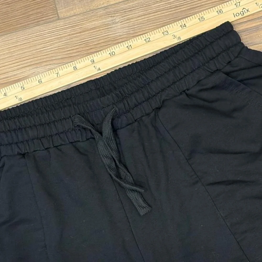 Black joggers baggy high rise comfy XL pockets inseam 24